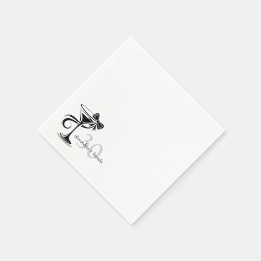 Serviette En Papier Martini Bow (Coin)