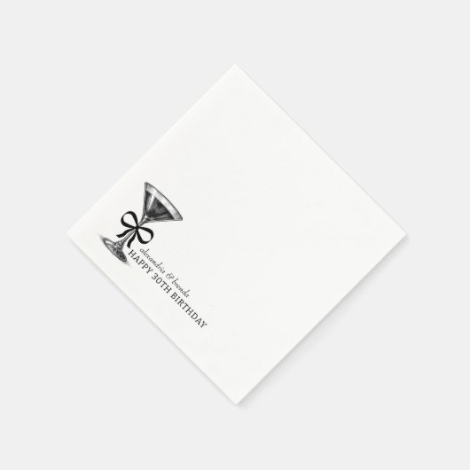 Serviette En Papier Martini Bow (Coin)