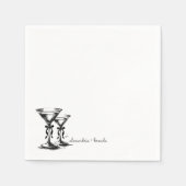 Serviette En Papier Martini Bows (Devant)