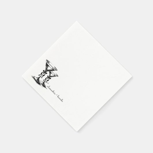 Serviette En Papier Martini Bows (Coin)