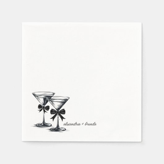 Serviette En Papier Martini Bows (Devant)