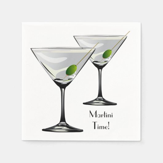 Serviette En Papier Martini Cockatl Party Napkin (Devant)