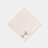 Serviette En Papier Martini Cocktail moderne Napkin pour Mariage nupti (Coin)