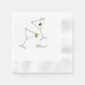 Serviette En Papier Martini Cocktail Napkin (Devant)