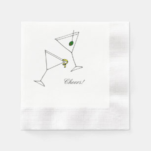 Serviette En Papier Martini Cocktail Napkin
