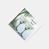 Serviette En Papier Martini Cocktail Tropical Beach Party (Coin)