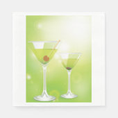 Serviette En Papier Martini Cocktails Papier Napkins (Devant)