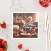 Serviette En Papier Martini Fleur de Cerisier Atomique (En situation)