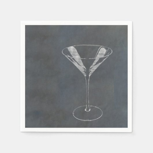 Serviette En Papier Martini Glass (Devant)