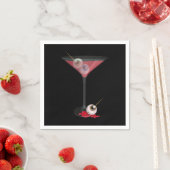 Serviette En Papier Martini Halloween avec Œil (En situation)