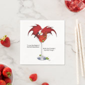 Serviette En Papier Martini Imaginaire Red Dragon (En situation)