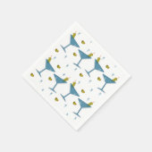Serviette En Papier Martini Madness Retro Cocktail Mi-Siècle Serviette (Coin)