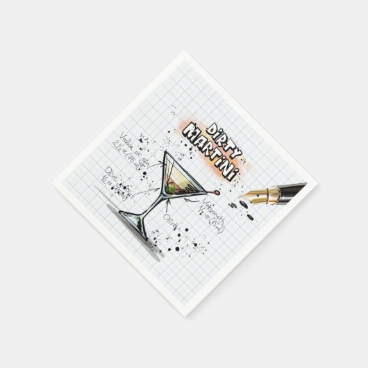 Serviette En Papier Martini sale (Coin)