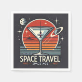 Serviette En Papier Martini Space Travel 1957 Space Age Logo (Devant)