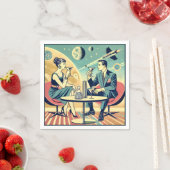 Serviette En Papier Martini Space Travel Affiches de l'équipage de con (En situation)