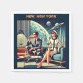 Serviette En Papier Martini Space Travel Affiches New York (Devant)