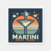 Serviette En Papier Martini Space Travel Lift Off Logo (Devant)