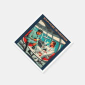 Serviette En Papier Martini Space Travel Poster Films Sci-Fi Dans L'Es (Coin)