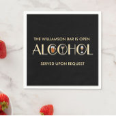 Serviette En Papier Martini vin de bière unique et élégant Nom