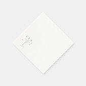 Serviette En Papier Martini Whimsical Rétro Main Tirée Initiales Perso (Coin)