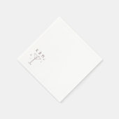 Serviette En Papier Martini Whimsical Rétro Main Tirée Initiales Perso (Coin)