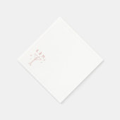 Serviette En Papier Martini Whimsical Rétro Main Tirée Initiales Perso (Coin)