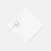 Serviette En Papier Martini Whimsical Rétro Main Tirée Initiales Perso (Coin)
