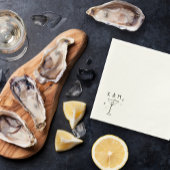 Serviette En Papier Martini Whimsical Rétro Main Tirée Initiales Perso