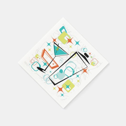 Serviette En Papier Martinis A Go-Go Cocktail Napkins (Coin)