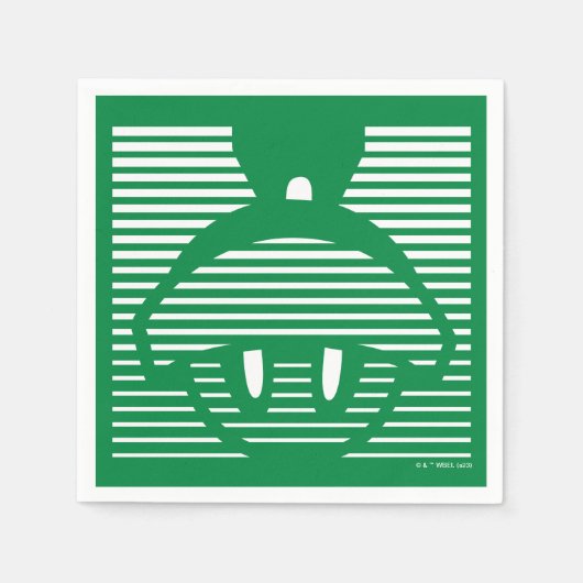 Serviette En Papier MARVIN L'Icône rayée MARTIAN™ (Devant)