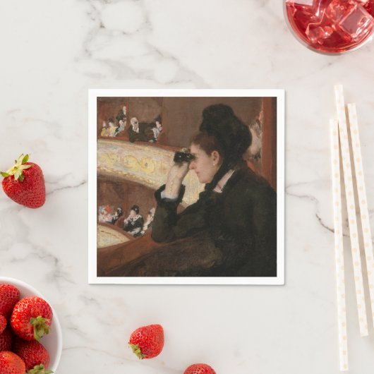 Serviette En Papier Mary Cassatt - Dans le loge (En situation)