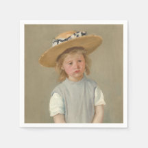 Mary Cassatt - Enfant en paille Casquette