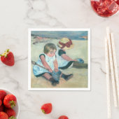 Serviette En Papier Mary Cassatt - Enfants jouant sur la plage (En situation)