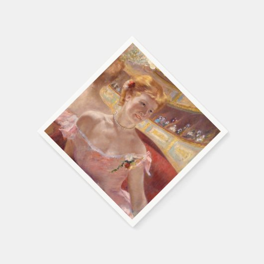 Serviette En Papier Mary Cassatt - Femme avec collier de perle dans un (Coin)