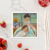 Serviette En Papier Mary Cassatt - Jeune mère coudre (En situation)