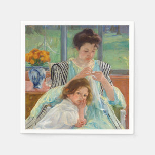Serviette En Papier Mary Cassatt - Jeune Mère Couturière