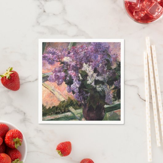 Serviette En Papier Mary Cassatt - Lilacs dans une fenêtre (En situation)