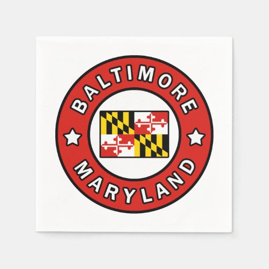Serviette En Papier Maryland de Baltimore (Devant)