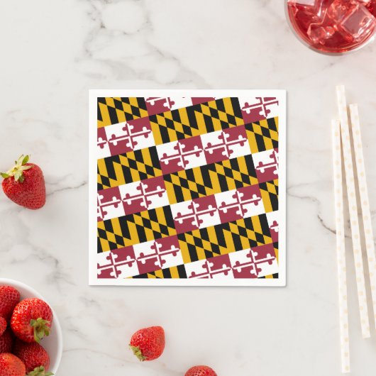 Serviette En Papier Marylander Flag Design, Flag of Maryland (En situation)