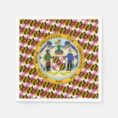 Serviette En Papier Marylander Flag & Seal Design, Flag of Maryland (Devant)