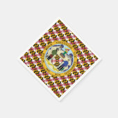 Serviette En Papier Marylander Flag & Seal Design, Flag of Maryland (Coin)