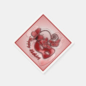 Serviette En Papier Mascarade rouge Mascarade Masque Anniversaire (Coin)