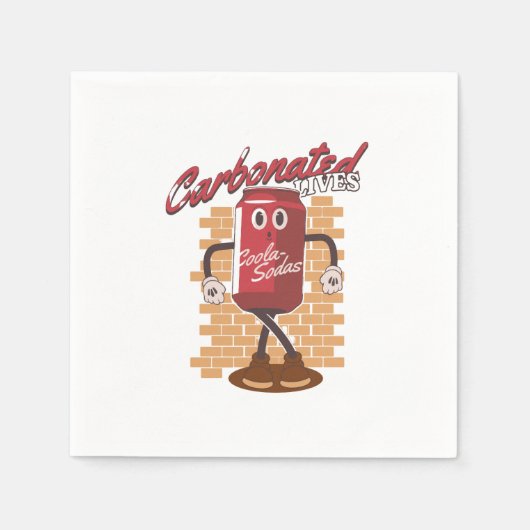 Serviette En Papier Mascot Boire Cola (Devant)