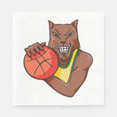 Serviette En Papier Mascotte de basket-ball sauvage Fierce (Devant)