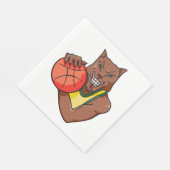 Serviette En Papier Mascotte de basket-ball sauvage Fierce (Coin)
