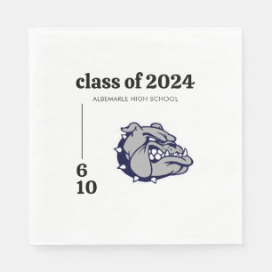 Serviette En Papier Mascotte de l'école Logo fête de graduation