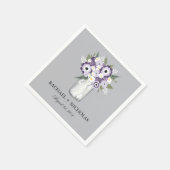 Serviette En Papier Mason Jar de jardin violet | MARIAGE (Coin)