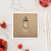 Serviette En Papier Mason Jar et les lucioles rustiques (En situation)