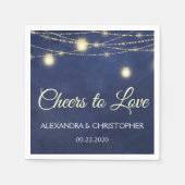 Serviette En Papier Mason Jar et Mariage de lumières de chaînes (Devant)