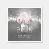 Serviette En Papier Mason Jar Mariage (Devant)